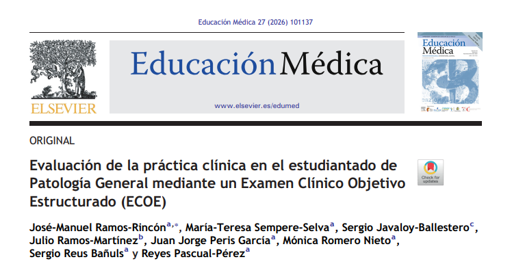 Artículo «Evaluación de la práctica clínica en el estudiantado de Patología General mediante un Examen Clínico Objetivo Estructurado (ECOE)»