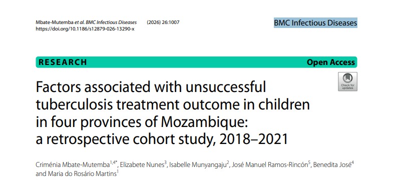Artículo «Factors associated with unsuccessful tuberculosis treatment outcome in children in four provinces of Mozambique: a retrospective cohort study, 2018–2021»
